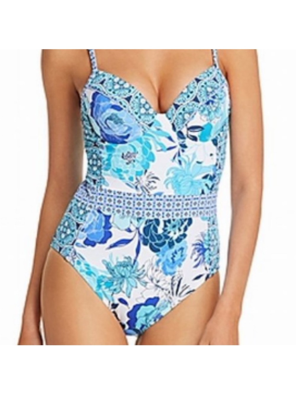 Bleu rod beattie blue white one piece 4 new with tags